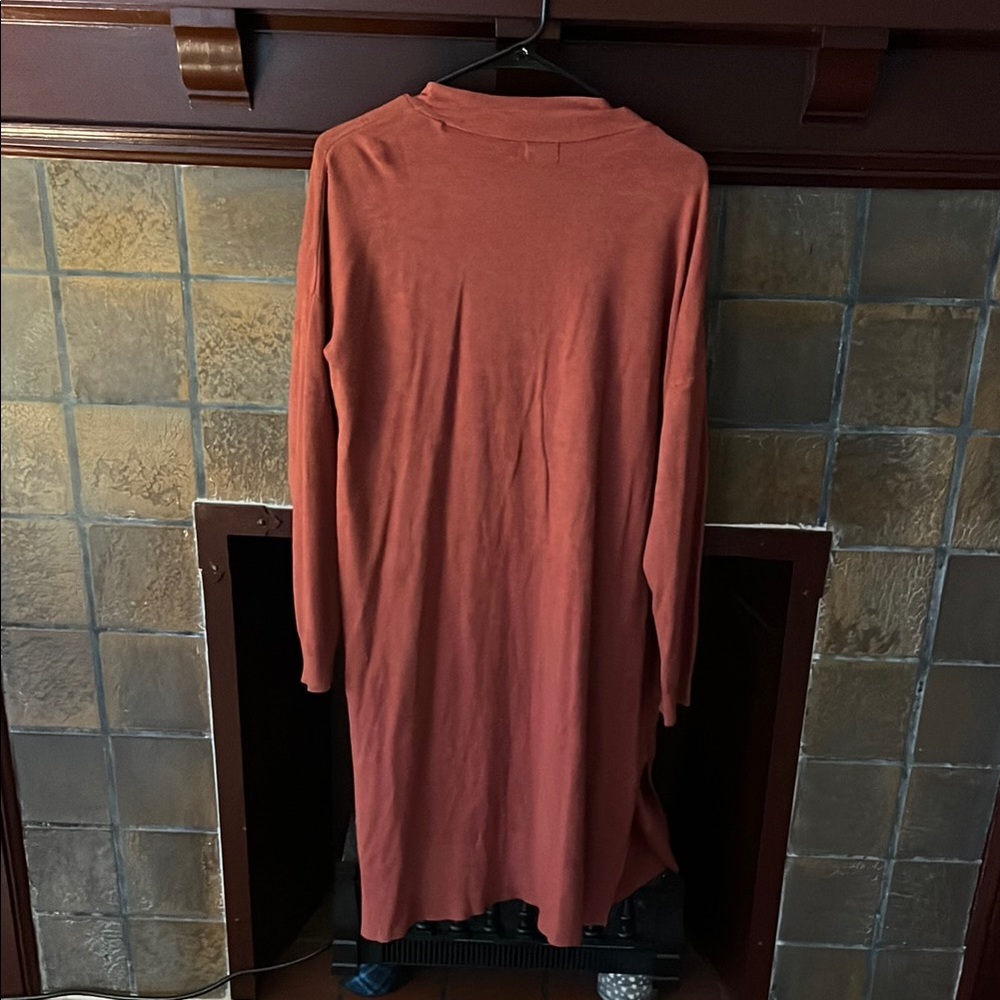 Rust Open Front Cardigan - Picture 3 of 3